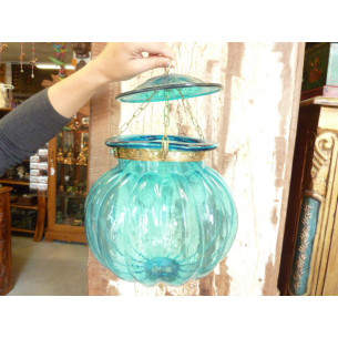 KHARBUJA verre souflé turquoise