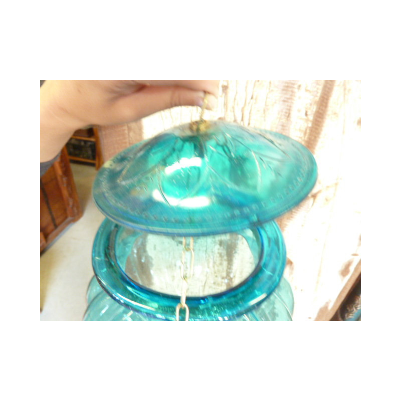 KHARBUJA verre souflé turquoise