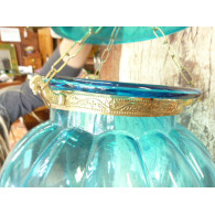 KHARBUJA verre souflé turquoise