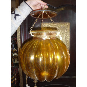 Grande lampe KHARBUJA jaune 30x30 cm