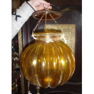 Grande lampe KHARBUJA jaune 30x30 cm