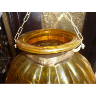 Grande lampe KHARBUJA jaune 30x30 cm