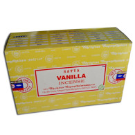 Boite de 12 étuis de 15 grs encens parfum vanille ** 2 étuis offerts **
