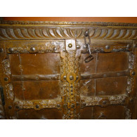 Small antique cupboard doors with metal - 1