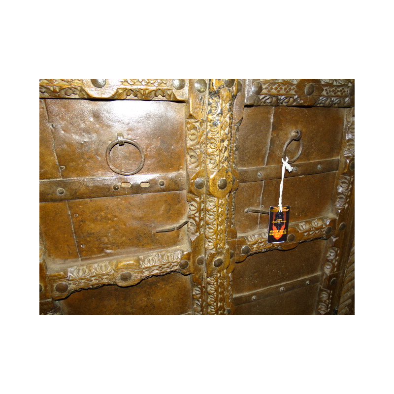 Small antique cupboard doors with metal - 1