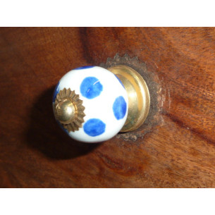 Mini pomello porcelaine bianchi poix blu outremer