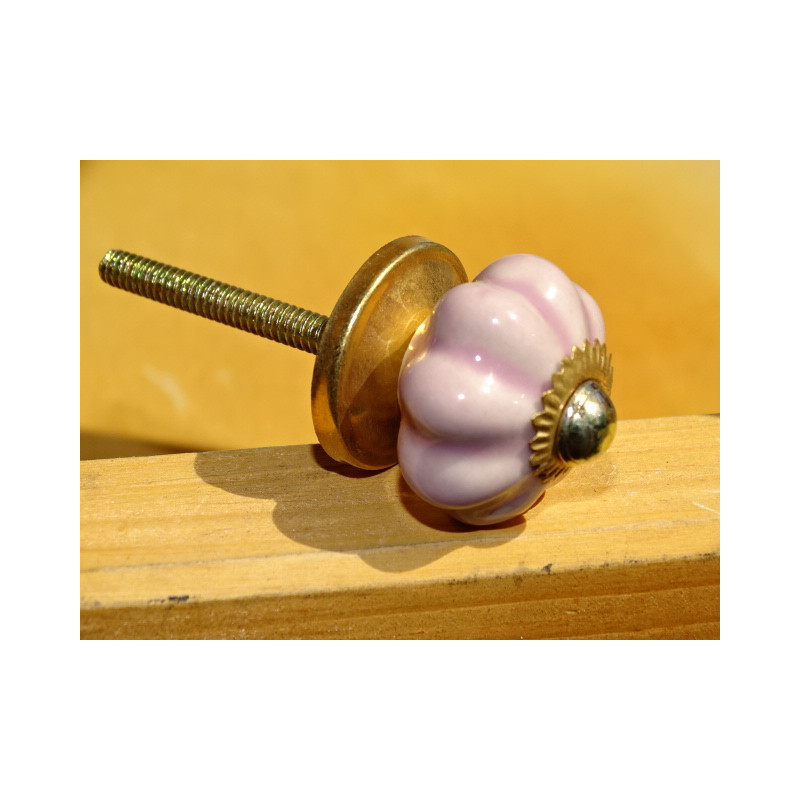 Petite poignées citrouille couleur rose pastel