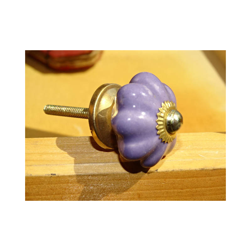 Petite poignées citrouille de couleur violet foncé