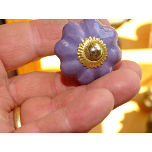 Petite poignées citrouille de couleur violet foncé 2