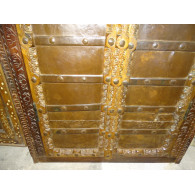 Small antique cupboard doors with metal - 2