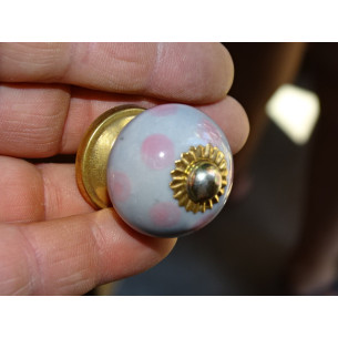 Handles small gray with pink dots 2