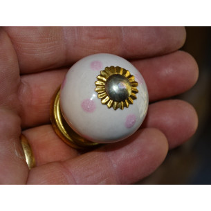 Small white dots pink handles 2