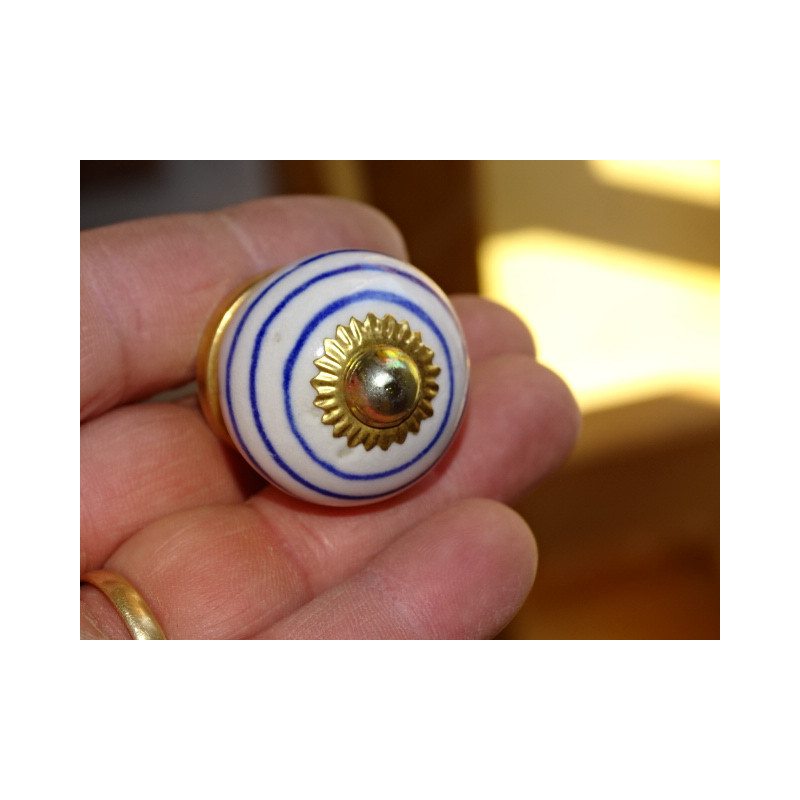 Little handle white line dark blue