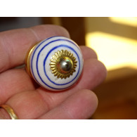 Little handle white line dark blue