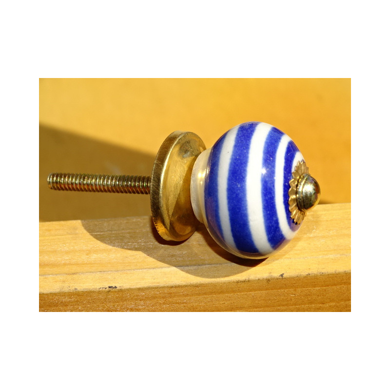 Pequeña manijas blanco espiral azul oscuro