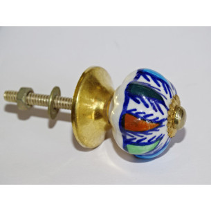 Small handles porcelain pumpkin multicolor