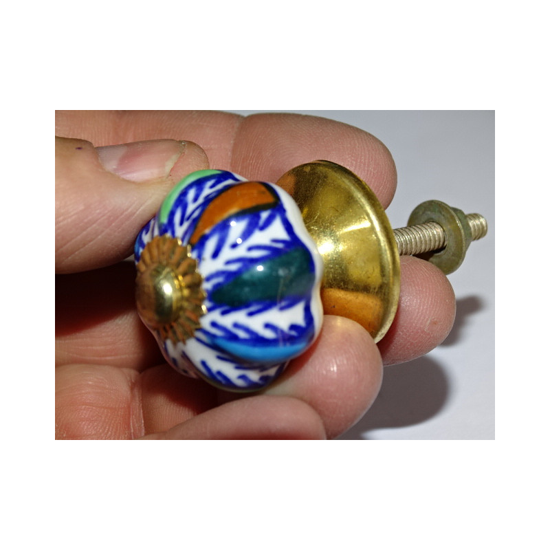 Pequeño tiradores de porcelana de calabaza...
