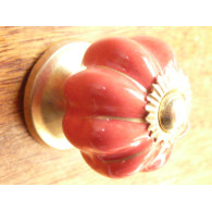 Mini boutons citrouille unis rouge