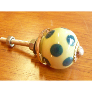 Mini Möbelgriffs gelb Pech emeraude