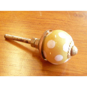 Amarillo Mini maneja blanco echada - oro