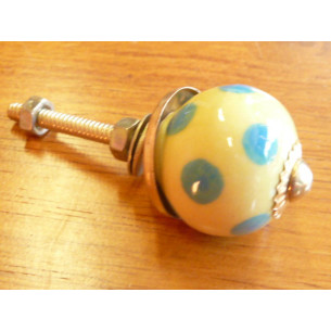 Mini knobs yellow pitch turquoise