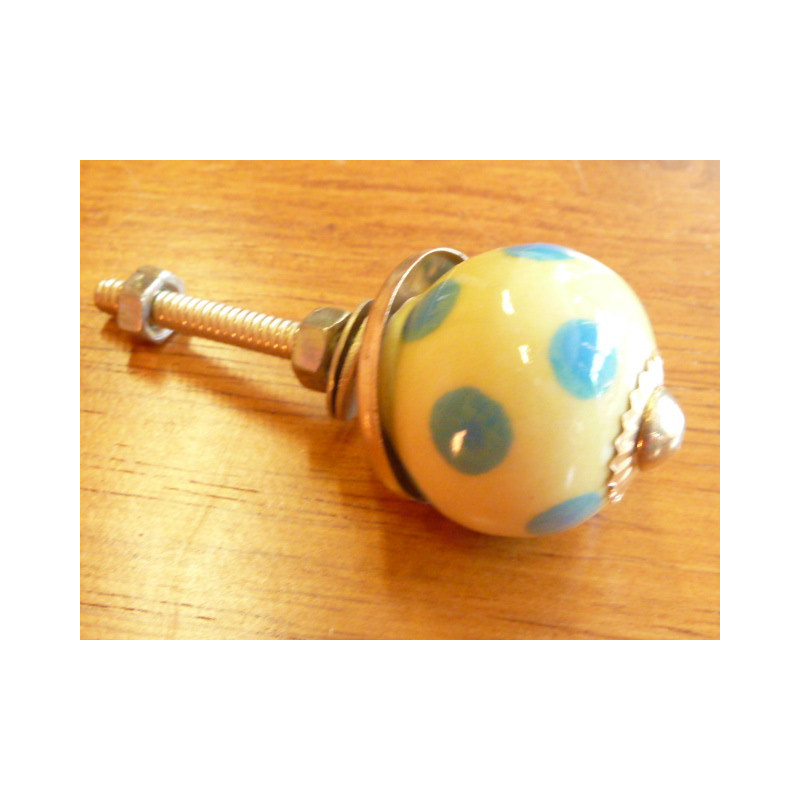 Mini knobs yellow pitch turquoise
