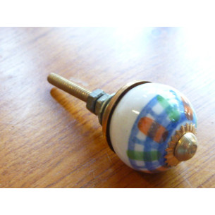 Mini knobs green and orange line turquoise