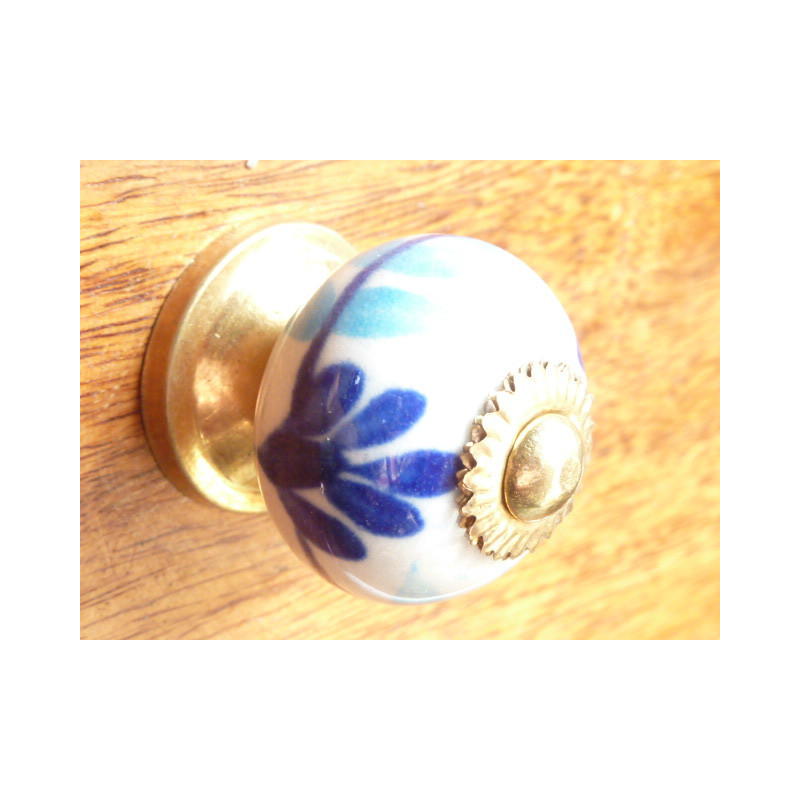 mini due pulsanti fogliame blu