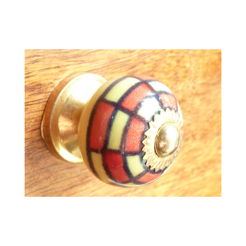 mini pulsanti gialli e rossi Mosaïque