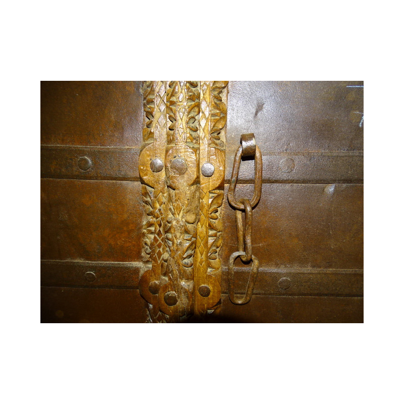 Small antique cupboard doors with metal - 4