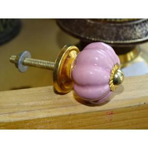 Petite poignées citrouille couleur rose bonbon