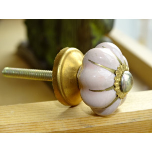 Petite poignées citrouille de couleur beige rosé