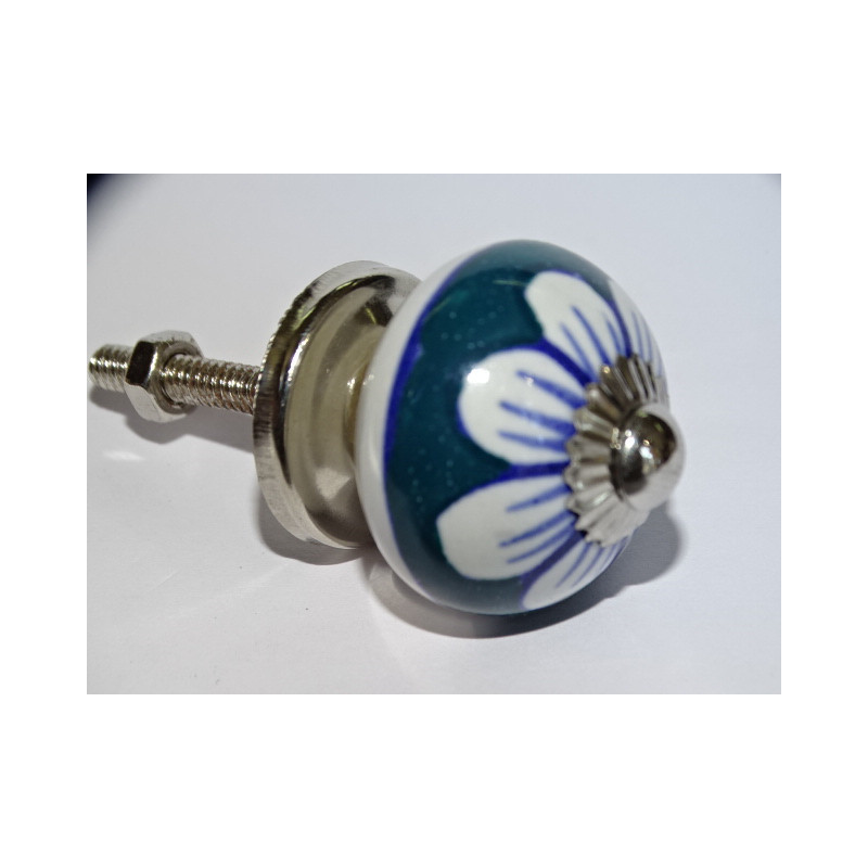 mini buttons in emerald ceramic and white...