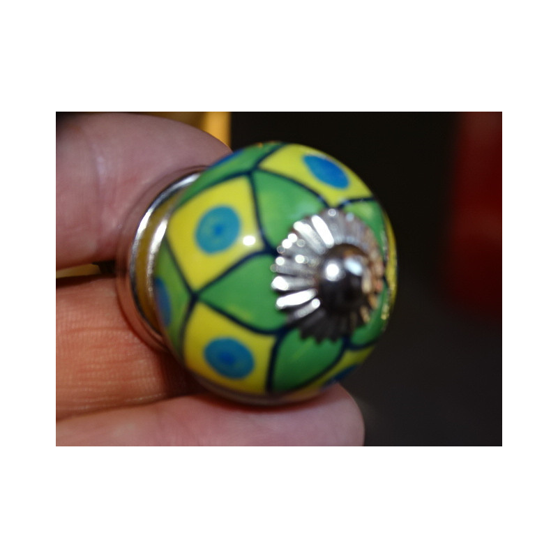 mini botones de cerámica diamantes verdes y...