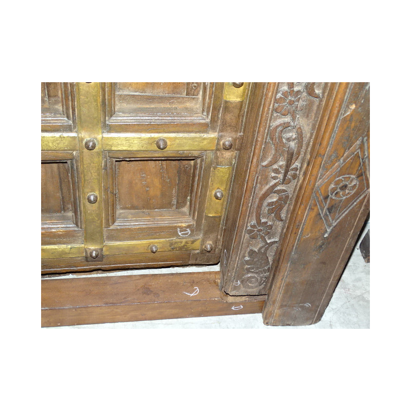Muy antigua casa india puerta baja con gancho...