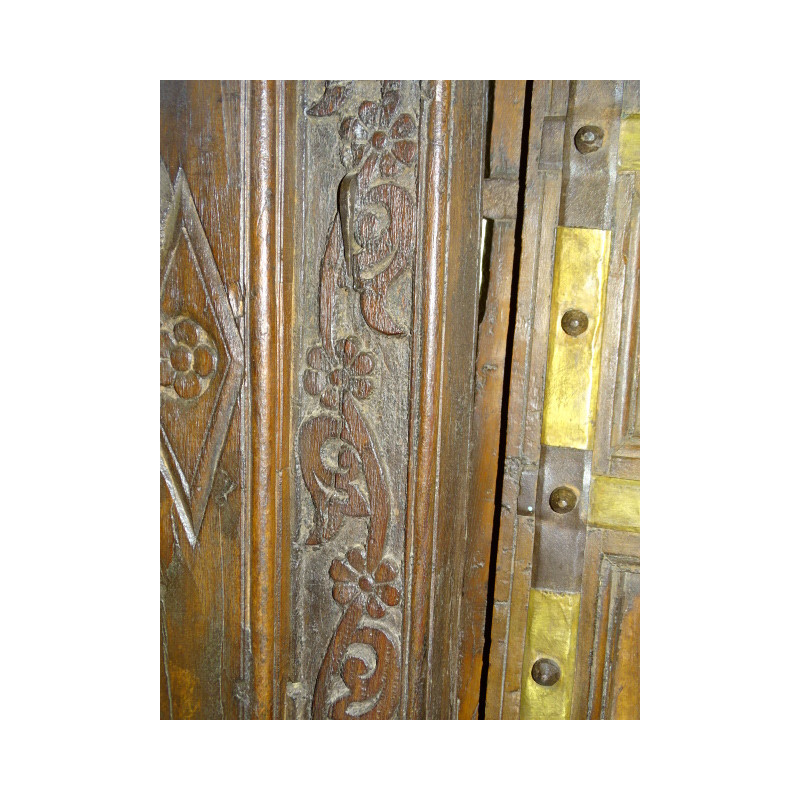 Muy antigua casa india puerta baja con gancho...