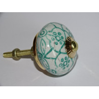 Pomos de cajón con arabesco verde