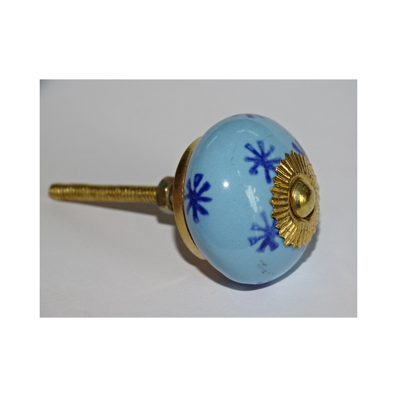 Drawer knobs with sky blue and ultramarine blue...