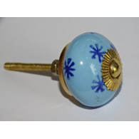 Pomos de cajón con estrella azul cielo y azul ultramar