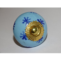 Drawer knobs with sky blue and ultramarine blue star