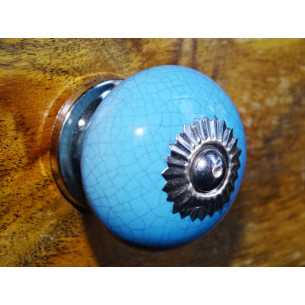 Maneja azul ronda agrietado efecto