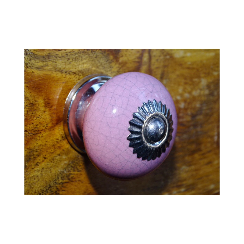 Manico rosa round effetto incrinato