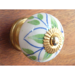 Möbelgriffe Blume grün Apfel