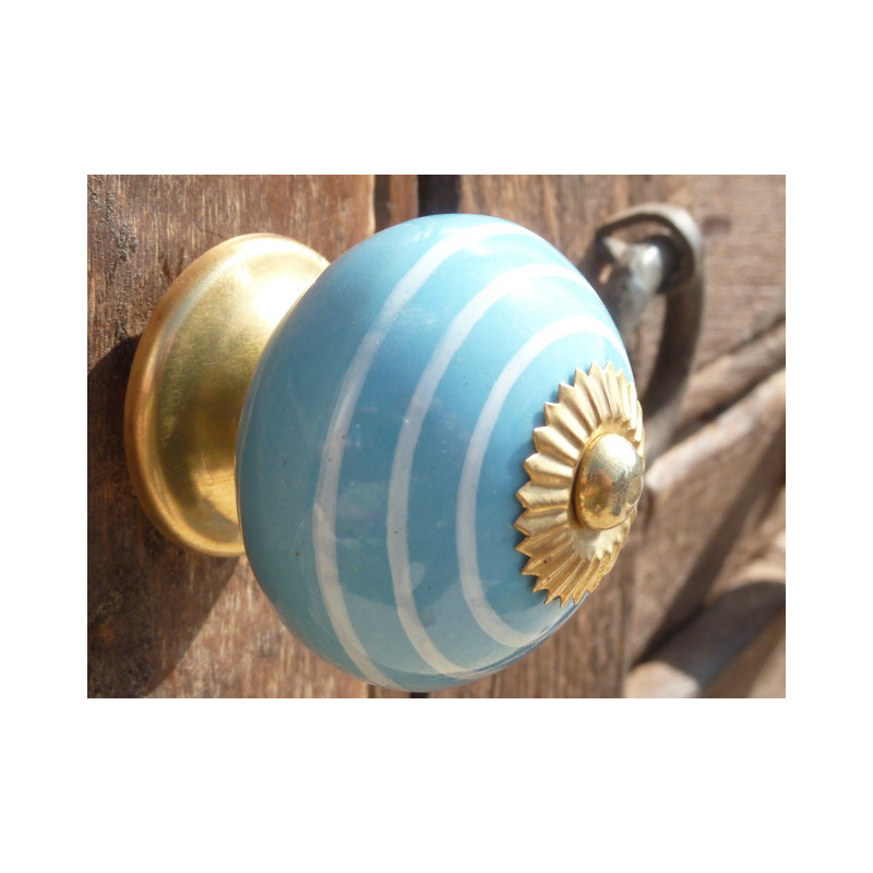 Manijas traits blanco et azul ciel
