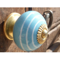 Manijas traits blanco et azul ciel