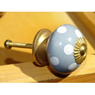 handles porcelain gray with white dots