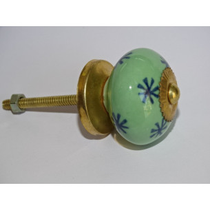 Boutons de tiroirs ou porte vert Printemps et étoile...