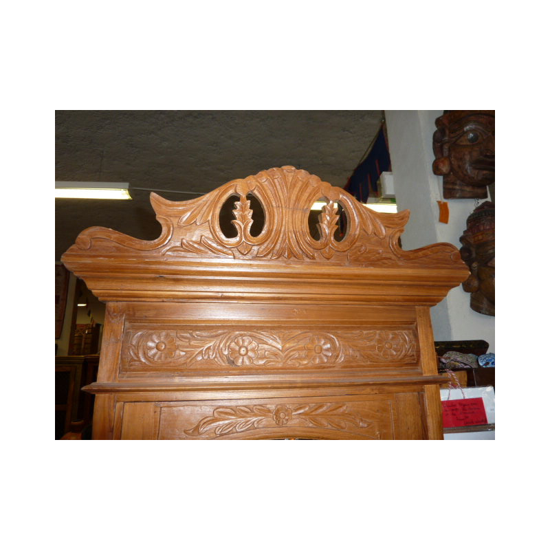 Vitrine Spalte éclairée en teck