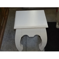 Stool opium 40x40 cm white patina.