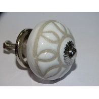 Boutons de meubles avec style incas en relief - argenté